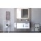 Castello Usa Amazon 36" Wall Mounted  White Vanity With Gray Top And Brushed Nickel Handles CB-MC-36W-BN-2056L-GR - alternate 3